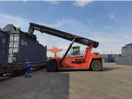 大豆之乡首发水转铁集装箱粮食专列